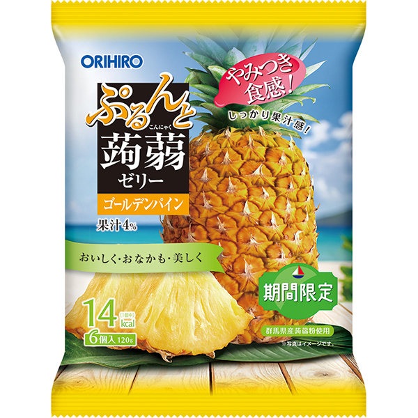 ぷるんと蒟蒻ゼリーパウチ ゴールデンパイン 120g×24個 (1ケース