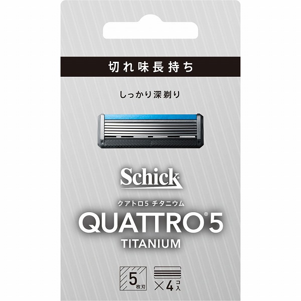 シック クアトロ5 チタニウム 替刃 4個: 化粧品・ビューティケア