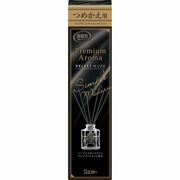 エステー お部屋の消臭力 Premium Aroma Stick つめかえ ベルベット