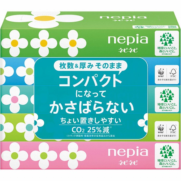 ネピア ネピネピティシュ 300枚 (150組)×5個×18セット入り (1ケース