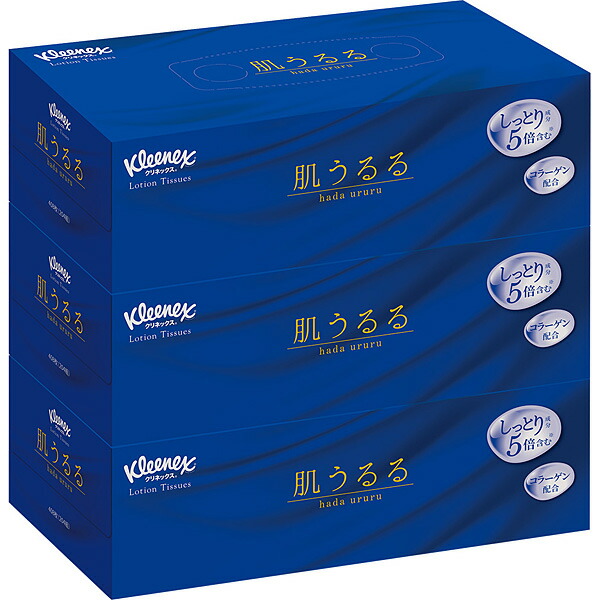 クリネックス ティシュー ローション 肌うるるBOX 3箱パック 10個入り