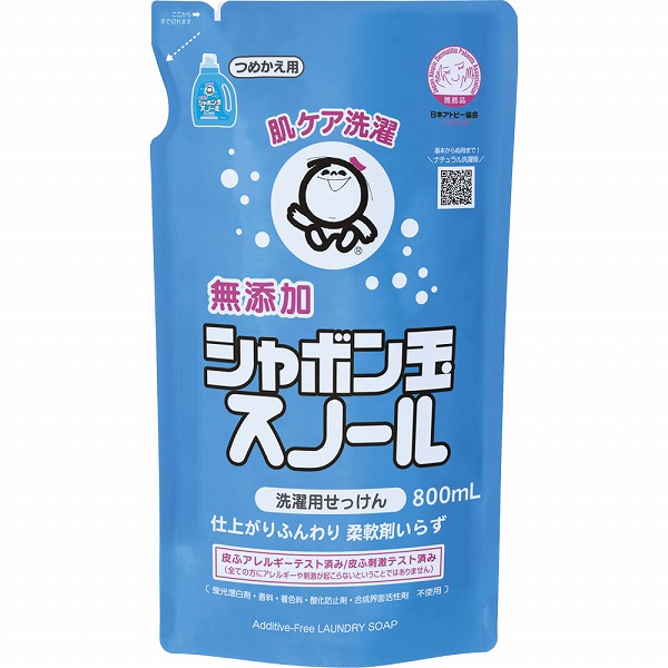 12個 シャボン玉スノール [つめかえ用] 800mL シャボン玉 スノールつめかえ用 800mL: 日用品・生活雑貨｜ドラッグ