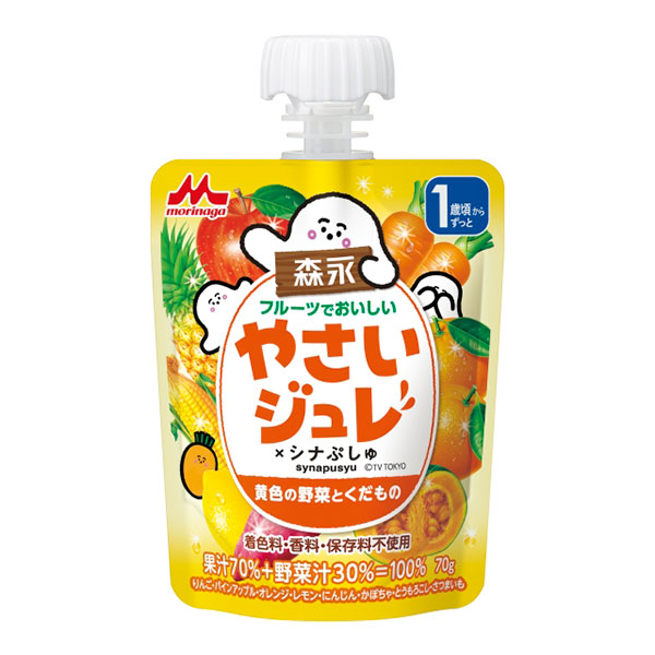 森永乳業フルーツでおいしいやさいジュレ黄色の野菜とくだもの 70g×36