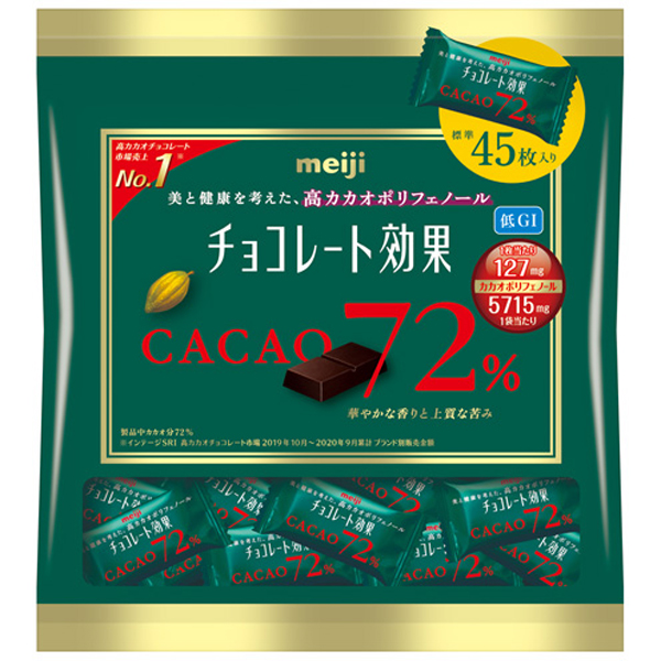 明治 チョコレート効果カカオ72％大袋 225g×12個入り(1ケース): 食品