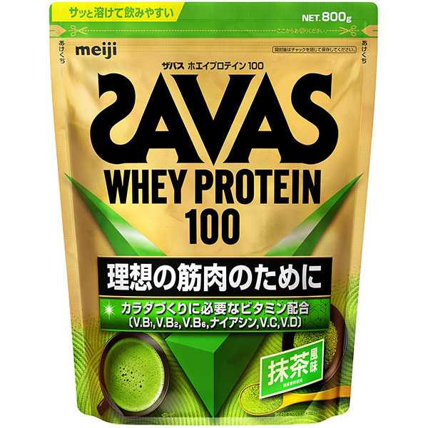 プロテイン ザバス ホエイプロテイン100 抹茶風味 800g: 健康食品・サプリメント