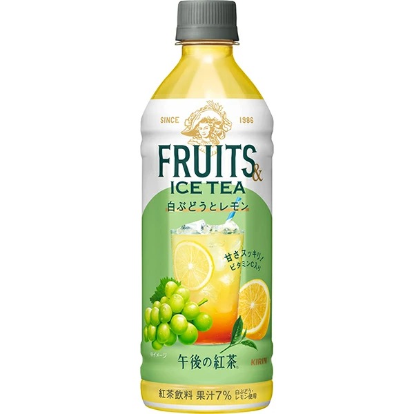 午後の紅茶 FRUITS & ICE TEA 白ぶどうとレモン 500ml×24個入り(1