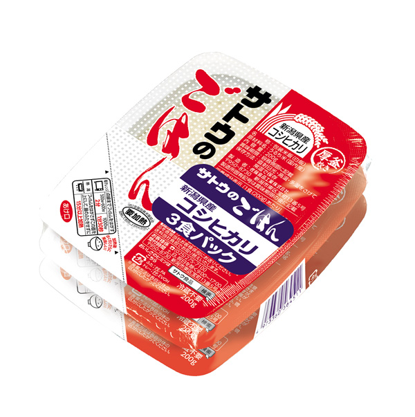 サトウのごはん 新潟県産コシヒカリ 12袋 サトウのごはん 新潟県産コシヒカリ 200g×3食パック×12(36食): 食品