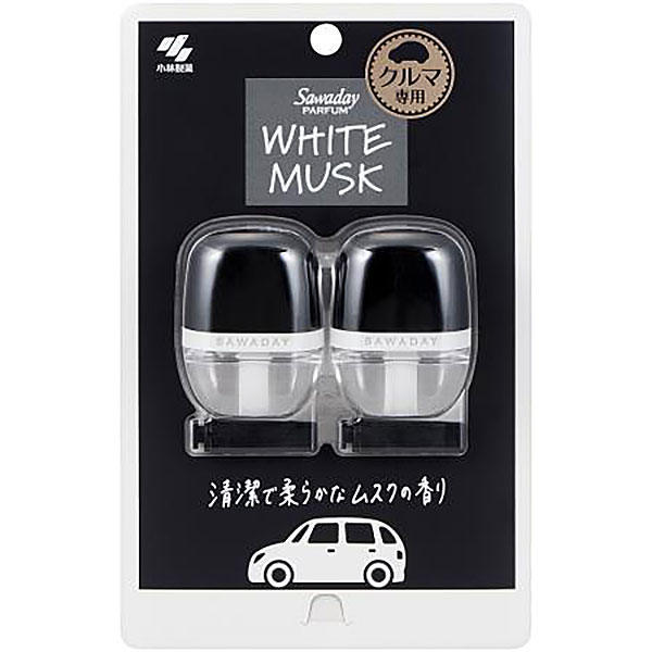 小林製薬 Sawaday クルマ専用クリップ パルファムホワイトムスク (2個