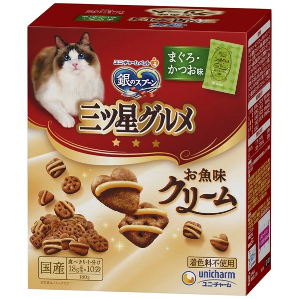 銀のスプーン三ツ星グルメ お魚味クリーム まぐろ・かつお味 180g×12箱入り (1ケース)