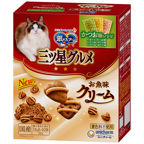 銀のスプーン三ツ星グルメお魚味クリームかつお味レシピ3種のアソート 180g×12個 (1ケース)