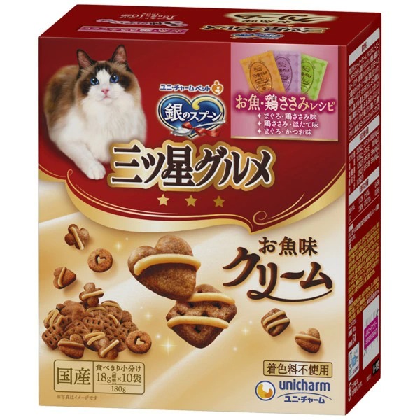 銀のスプーン三ツ星グルメ お魚味クリームお魚・鶏ささみレシピ3種のアソート 180g×12箱入り (1ケース)