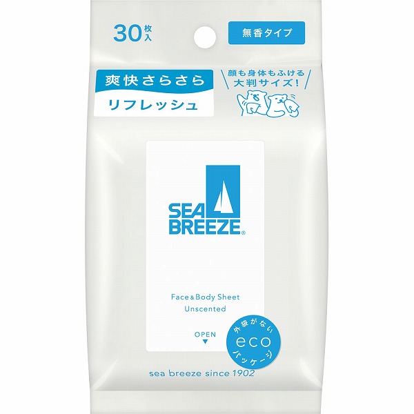 シーブリーズ フェイス＆ボディシート Ｎ 無香料(30枚入)