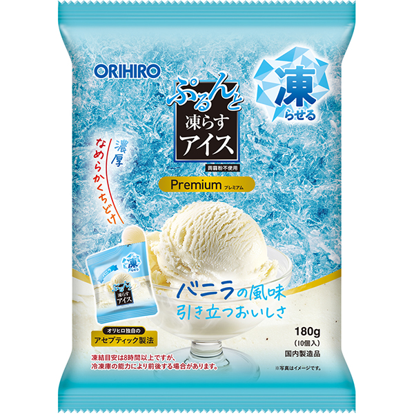 ぷるんと凍らすアイスプレミアム バニラ 180g×12個 (1ケース)