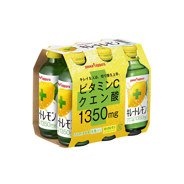 ポッカサッポロ キレートレモン 155ml (6本/パック) ×4パック (計24本)