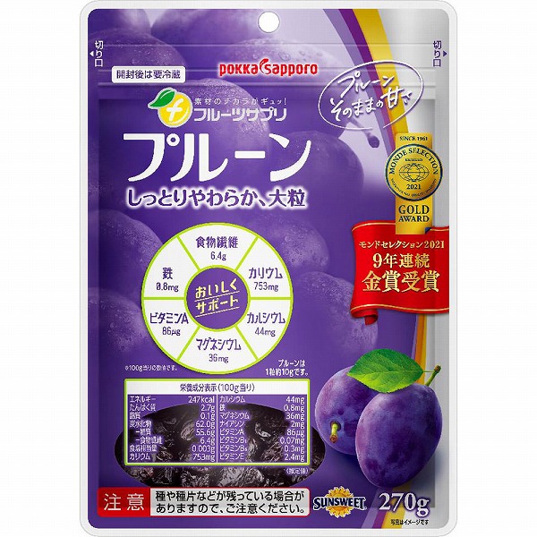 フルーツサプリプルーン 袋 270g
