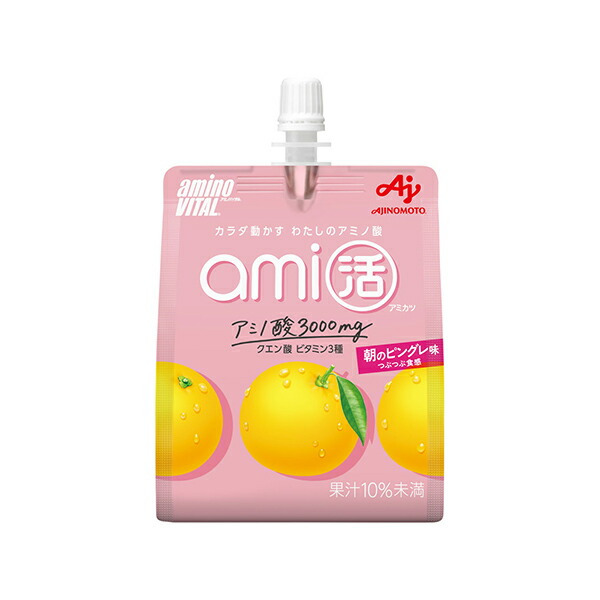 「アミノバイタル ami活」＜朝のピングレ味＞ 180g×6個入り