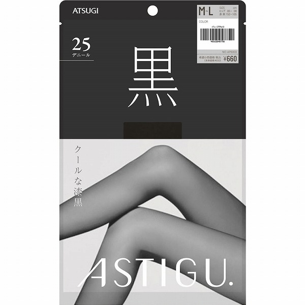 ASTIGU 【黒】 シアータイツ Ｍ～Ｌ ディープブラック