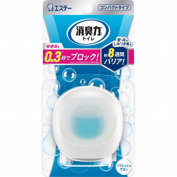 エステー 消臭力 コンパクト トイレ用 本体 リフレッシュサボン 6mL×1個