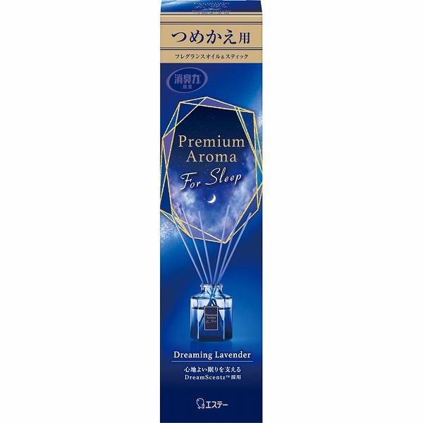 エステー お部屋の消臭力 Premium Aroma For Sleep Stick つめかえ ドリーミングラベンダー 50mL