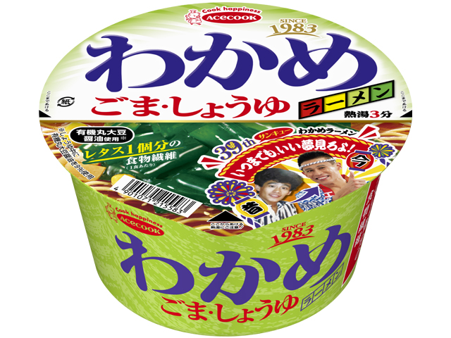 エースコック わかめラーメン ごま・しょうゆ 93g×12個入り(1ケース)