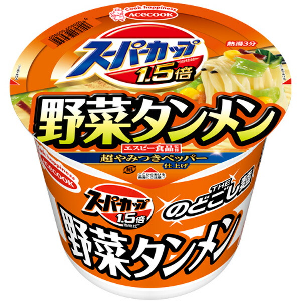 エースコック　スーパーカップ1.5倍　新・野菜タンメン 107g×12個入り(1ケース)