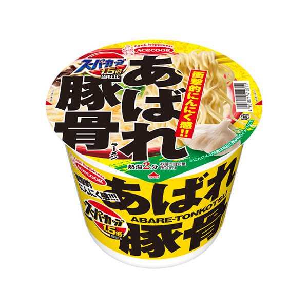 エースコック スーパーカップ1.5倍 あばれ豚骨ラーメン 109g×12個 (1ケース)