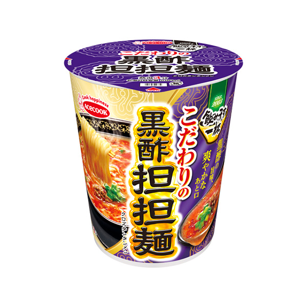 エースコック タテ型 飲み干す一杯 黒酢担担麺 65g×12個 (1ケース)
