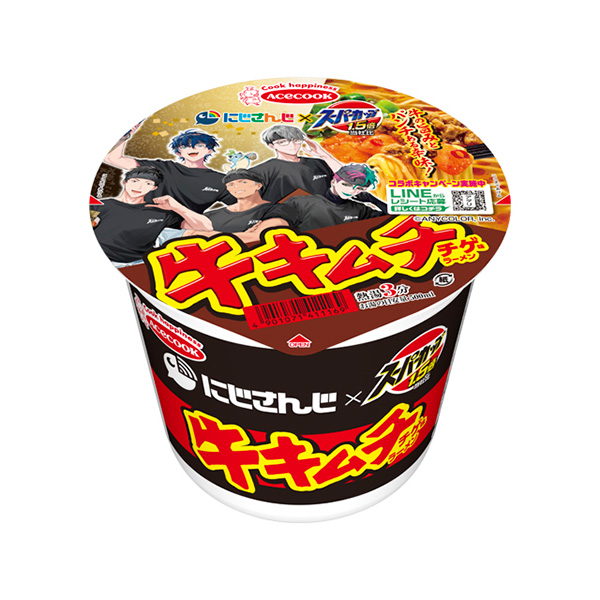 エースコック スーパーカップ1.5倍×にじさんじ 牛キムチチゲ味ラーメン 106g×12個 (1ケース)