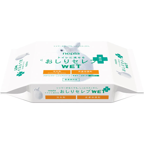 ネピアおしりセレブＷＥＴ薬用詰替え 60枚×3袋入り【医薬部外品】