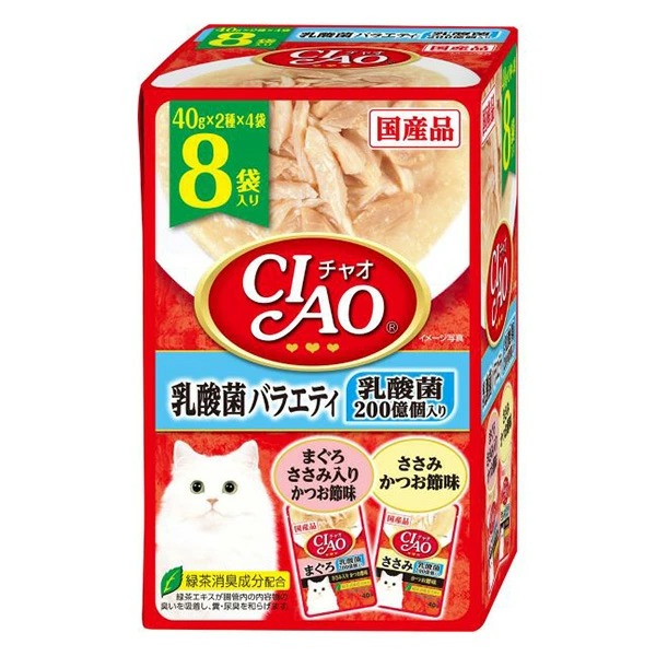 CIAOパウチ 乳酸菌バラエティ 40g×8袋×12箱入り (1ケース)