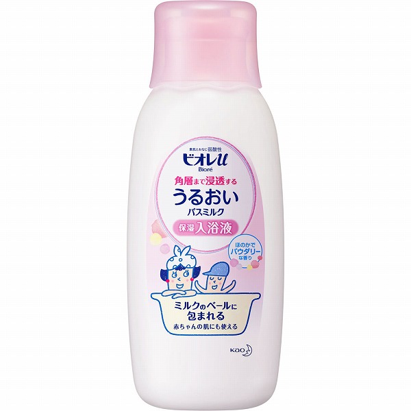 ビオレu 角層まで浸透する うるおいバスミルク パウダリーな香り 本体 600ml 花王