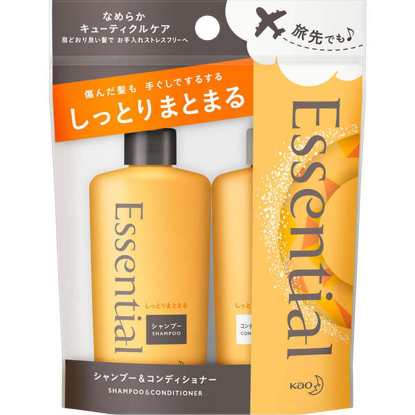 エッセンシャル しっとりまとまる シャンプー＆コンディショナー ミニセット 1セット　花王