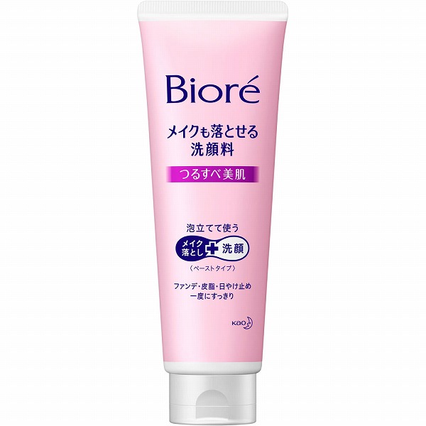 ビオレ メイクも落とせる洗顔料 つるすべ美肌 210g 花王