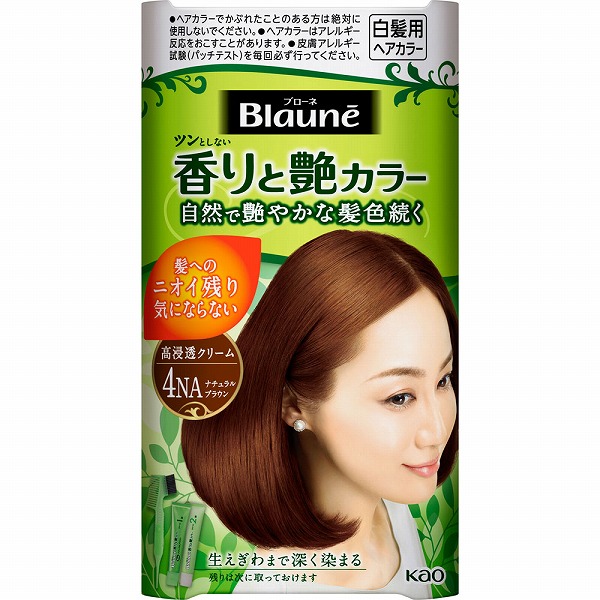 【医薬部外品】ブローネ 香りと艶カラー クリーム 4NA ナチュラルブラウン 80g　　花王