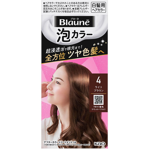 【医薬部外品】ブローネ 泡カラー ４ ライトブラウン (1個)　　花王