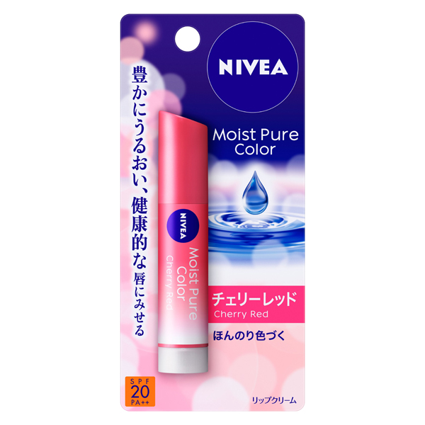 ニベア モイストピュアカラーリップ チェリーレッド 　花王