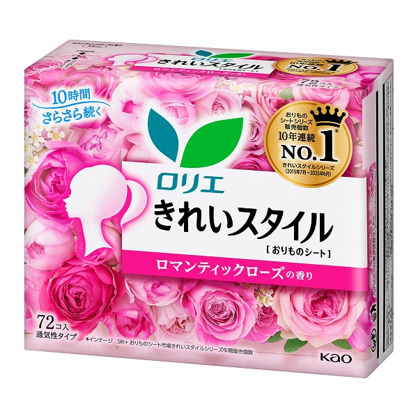 ロリエ きれいスタイル ロマンティックローズの香り 72個入×12パック（1ケース）　花王