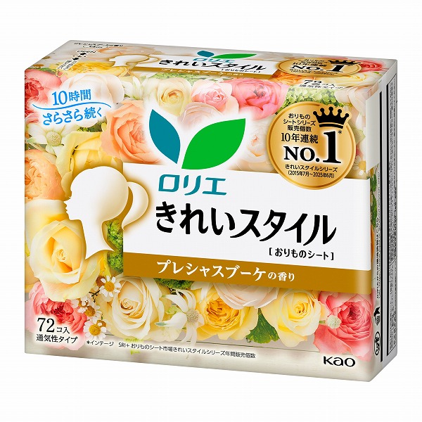 ロリエ きれいスタイル プレシャスブーケの香り 72個入×12パック（1ケース）　花王