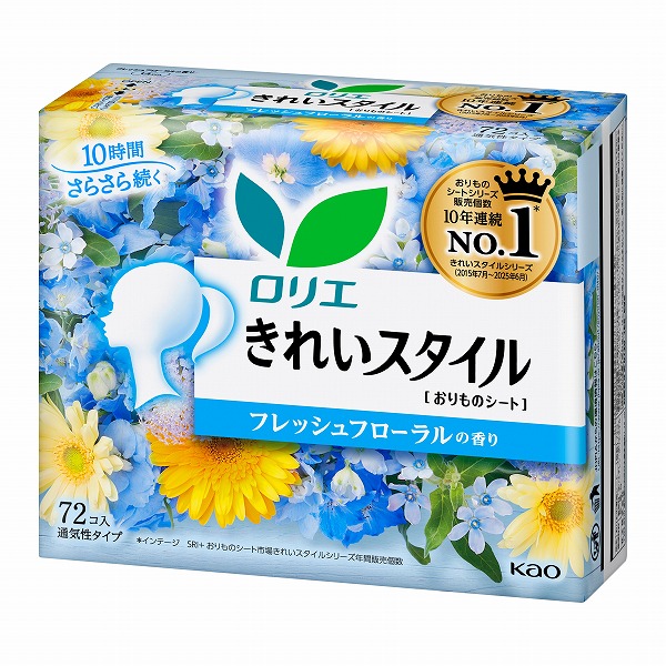 ロリエ きれいスタイル フレッシュフローラルの香り 72個入×12パック（1ケース）　花王