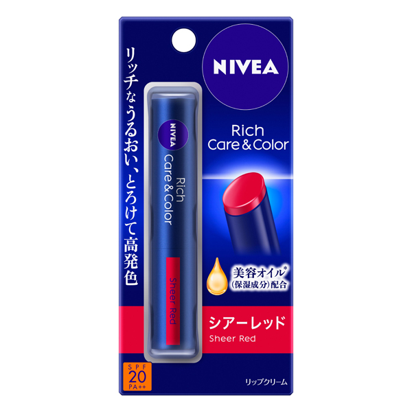 ニベア リッチケア＆カラーリップ シアーレッド　　花王