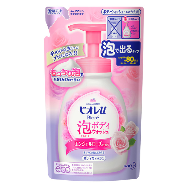 ビオレu 泡で出てくるボディウォッシュ エンジェルローズの香り［つめかえ用］［480ml]  花王