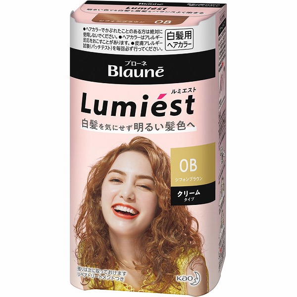 【医薬部外品】ブローネ ルミエスト ヘアカラー 0B シフォンブラウン 1個　　花王