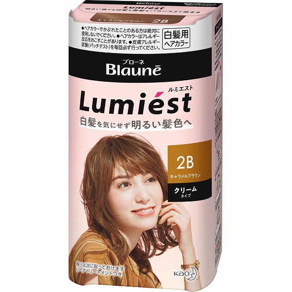 【医薬部外品】ブローネ ルミエスト ヘアカラー 2B キャラメルブラウン 1個　　花王