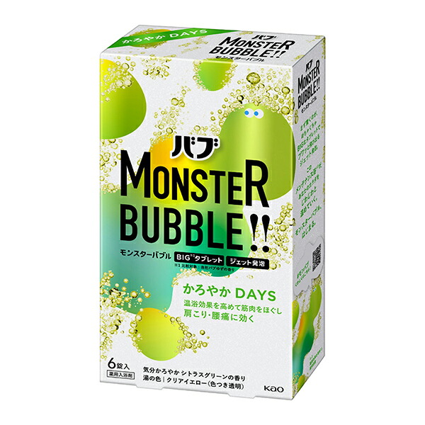 バブ　モンスターバブル　かろやかＤＡＹＳ　６錠入　 42g(医薬部外品)　花王