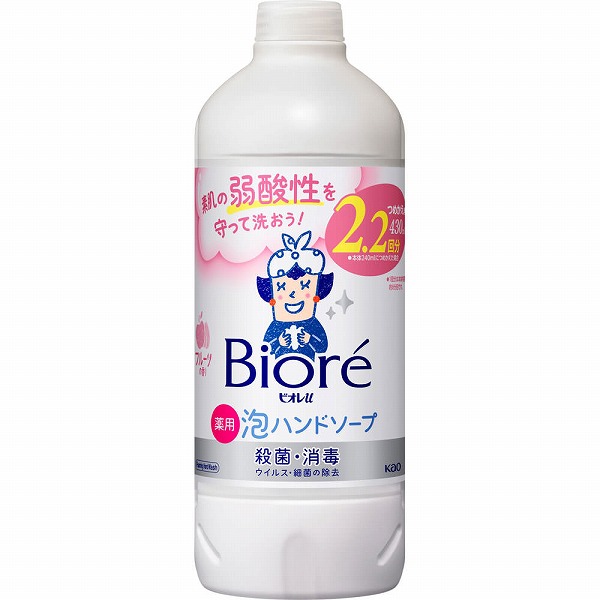 ビオレu 泡ハンドソープ フルーツの香り つめかえ用 430mL【医薬部外品】 花王