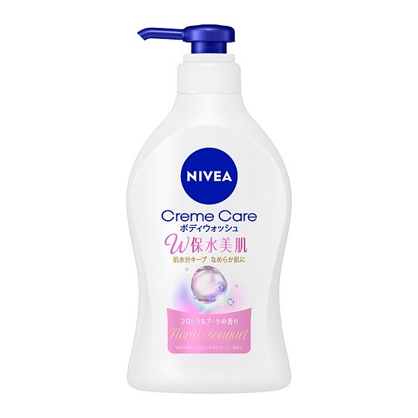 ニベア　クリームケア　ボディウォッシュ　Ｗ保水美肌　フローラルブーケの香り　ポンプ ４７０ｍｌ　　花王