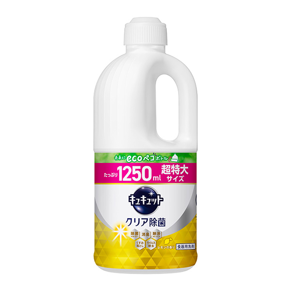 キュキュット　クリア除菌　レモンの香り　つめかえ用　１２５０ｍｌ×6個　 　花王