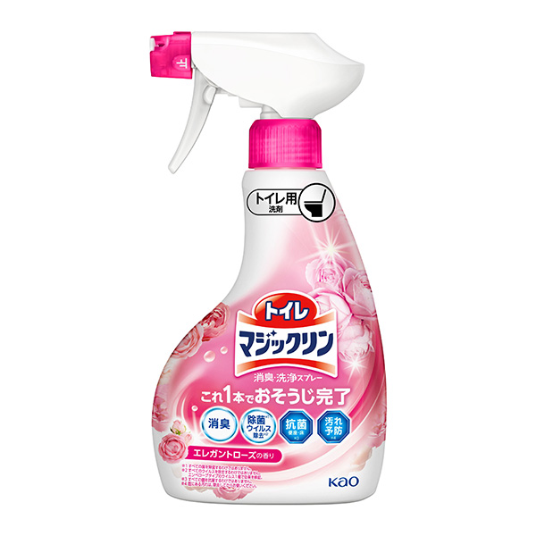 トイレマジックリン消臭・洗浄スプレー 香り消臭 エレガントローズの香り 本体 350ml 花王
