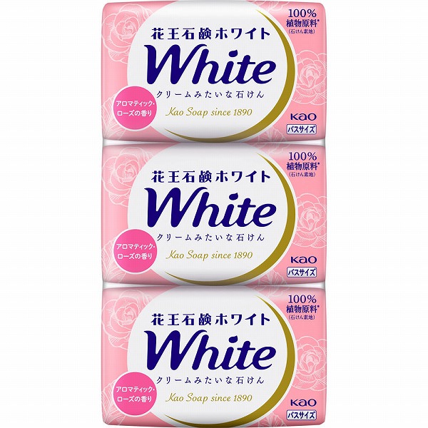 花王石鹸ホワイト バスサイズ アロマティック・ローズの香り 130g×3個パック　花王