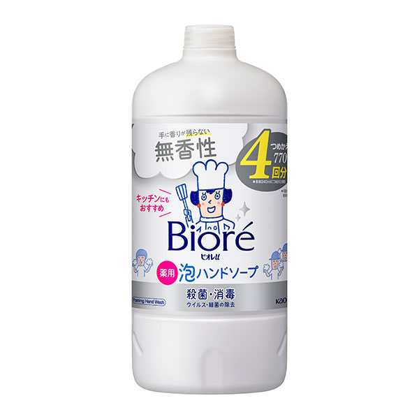 ビオレu 泡ハンドソープ 無香 つめかえ用 (医薬部外品) 770ml  花王